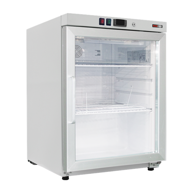 Kylskåp 130 l, glasdörr, vit | REDFOX - DRR 200/G