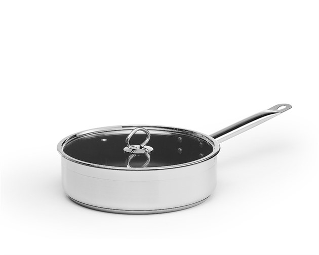 Traktörpanna, belagd med 1 st htg, glaslock