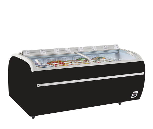 Svart kyl-/frysbox stormarknad TWIN 220B-CF