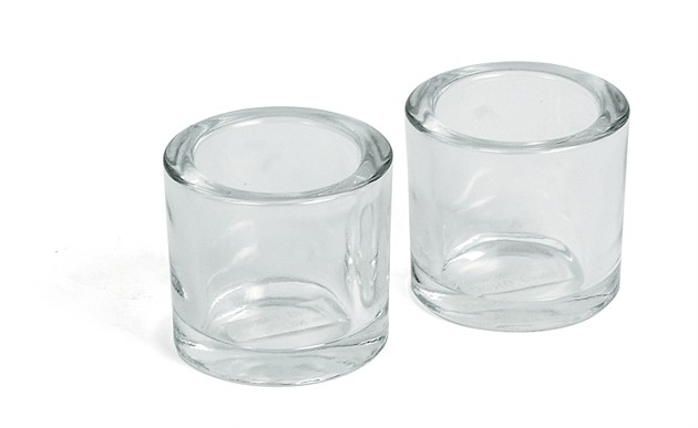 Ljuslykta klarglas, 2 st