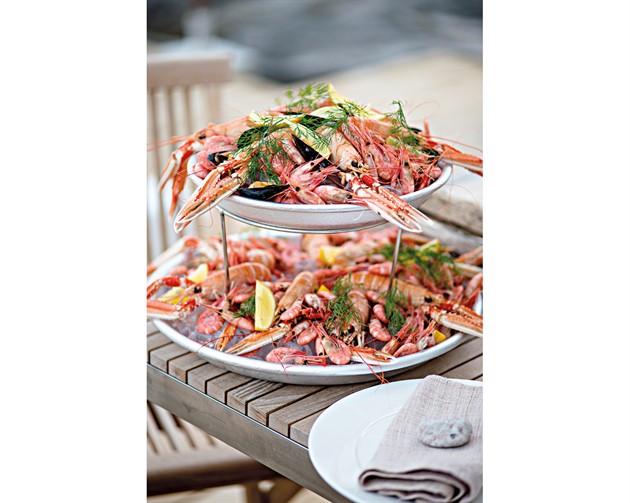 Skaldjursfat/ställning