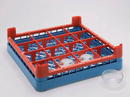 Diskkorg med fackindelad ram