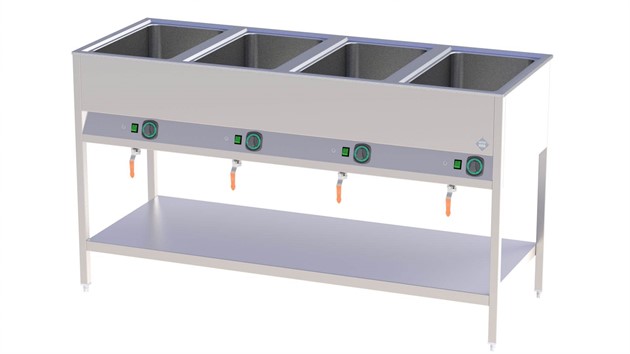 RM Gastro REDFOX Snack vattenbad 4xGN1/1 -200mm BMSD-4120