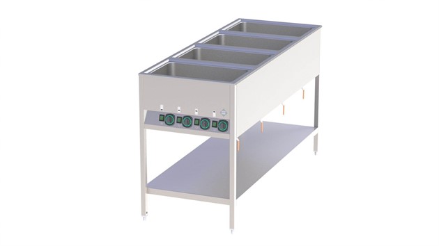 RM Gastro REDFOX Snack vattenbad 4xGN1/1-200mm BMSK-4120