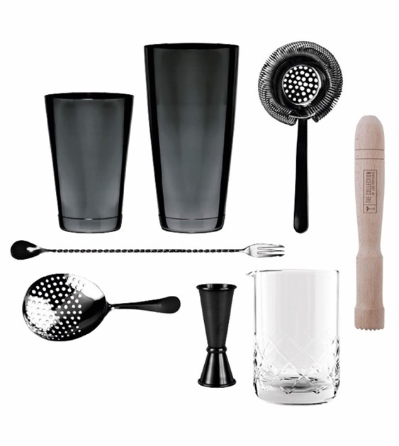 Bartenderset, svart, Tess